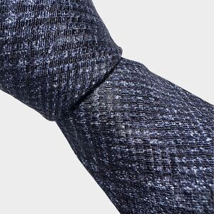 HUGO BOSS Neck Tie Navy/White/Black Silk Skinny Tie Made in Italy